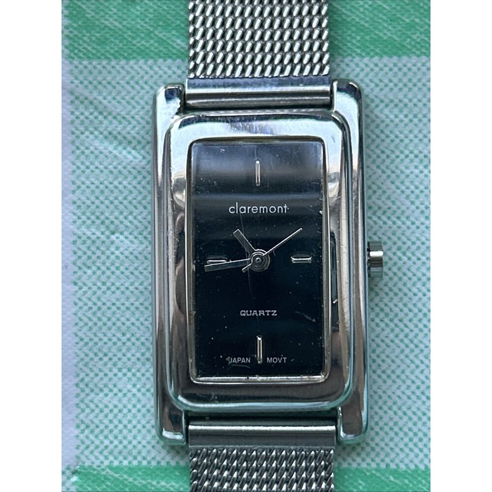 Claremont Silver Tone Black Dial Women’s Quartz Watch